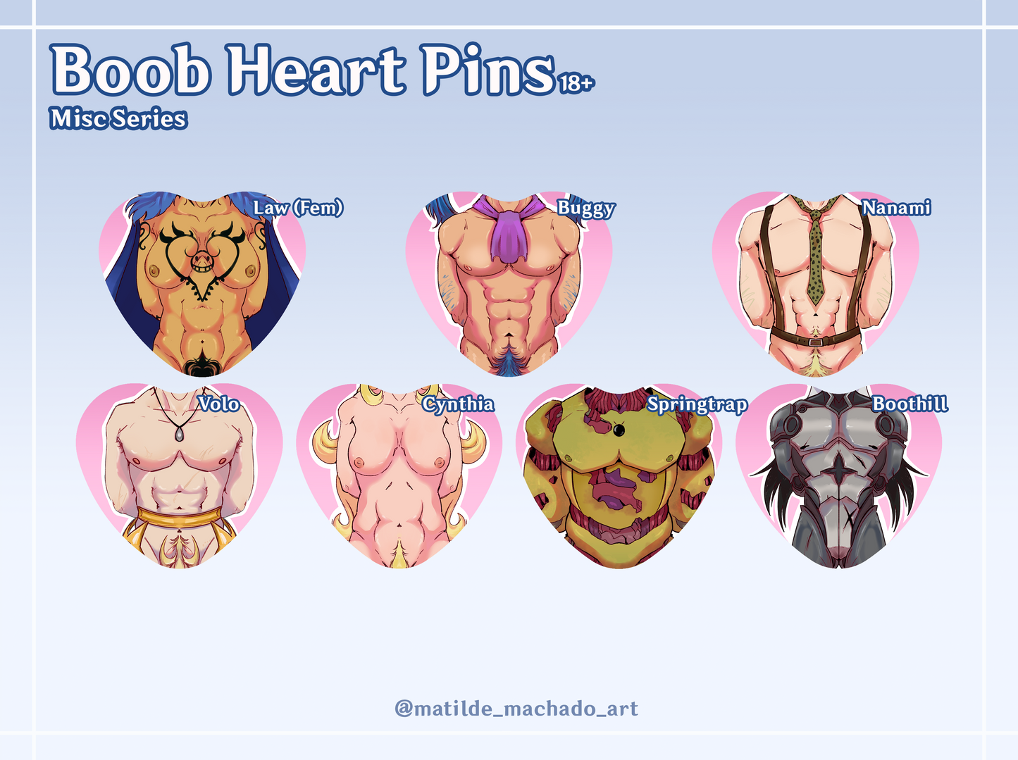 NSFW Heart Pins