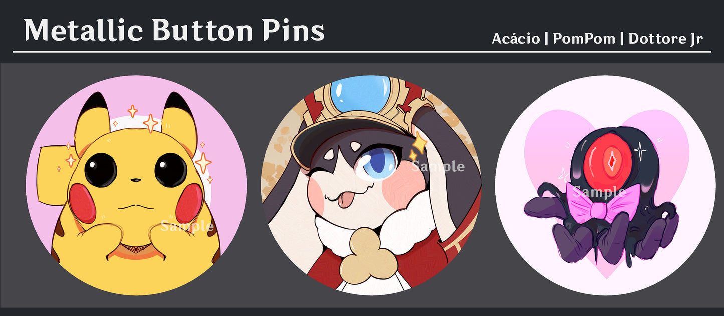 Button Pins (Pkmn/Hoyoverse)